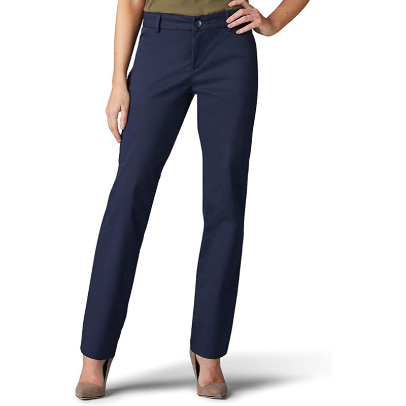 Wrinkle-Free Relaxed Fit Straight Leg Pant-Legletic