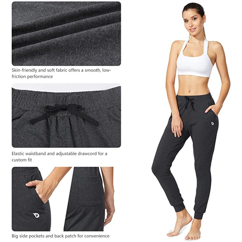 Jogging Pants For Women Cotton Sweatpants Track Sport Pants Sweat Athletic Casual Hiking Pockets-Legletic