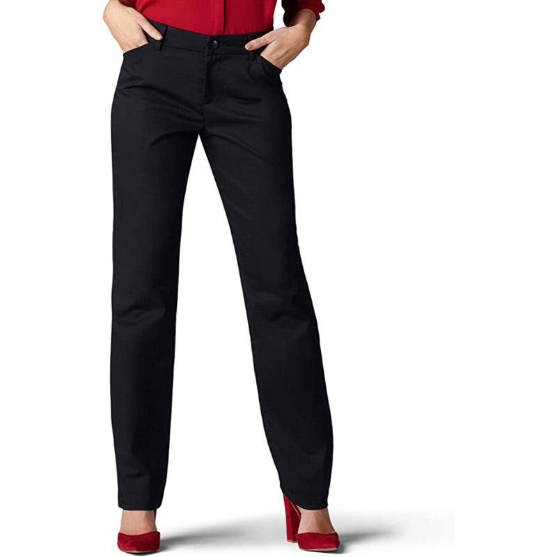 Wrinkle-Free Relaxed Fit Straight Leg Pant-Legletic