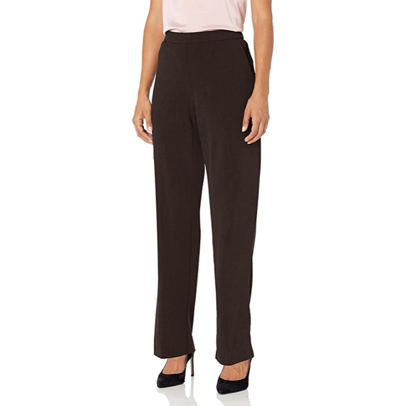 Women's Petite Flat-Front Straight-Leg Pant-Legletic