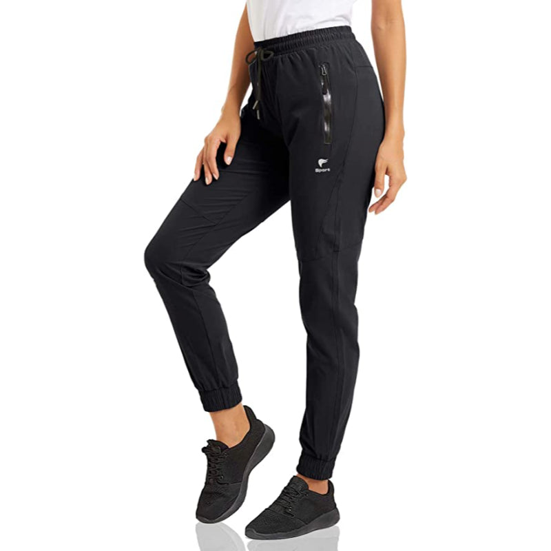 Women's Quick Dry Jogger Hiking Pants With Zipper Pockets Closed Bottom Sweatpants For Workout, Gym, Running-Legletic