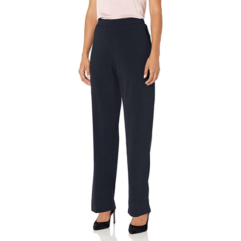 Women's Petite Flat-Front Straight-Leg Pant-Legletic