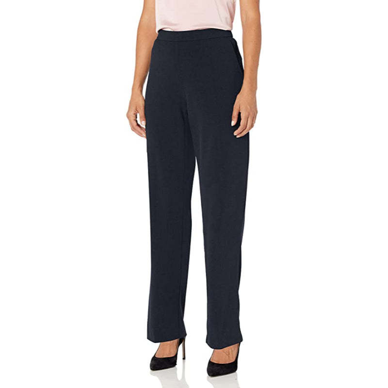 Women's Petite Flat-Front Straight-Leg Pant-Legletic