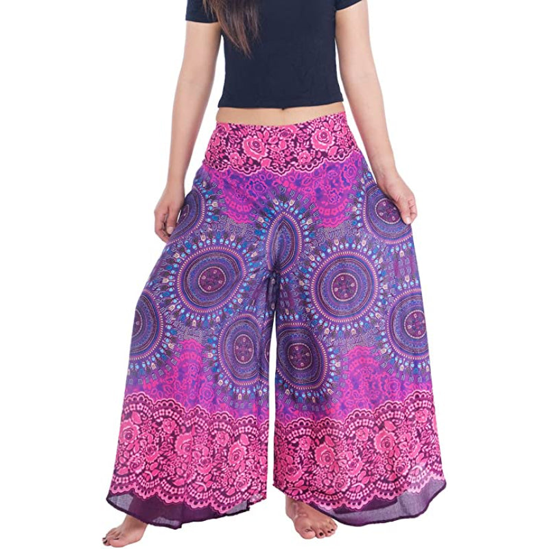 Palazzo Pants for Women Wide Leg Boho Harem Yoga Pants-Legletic
