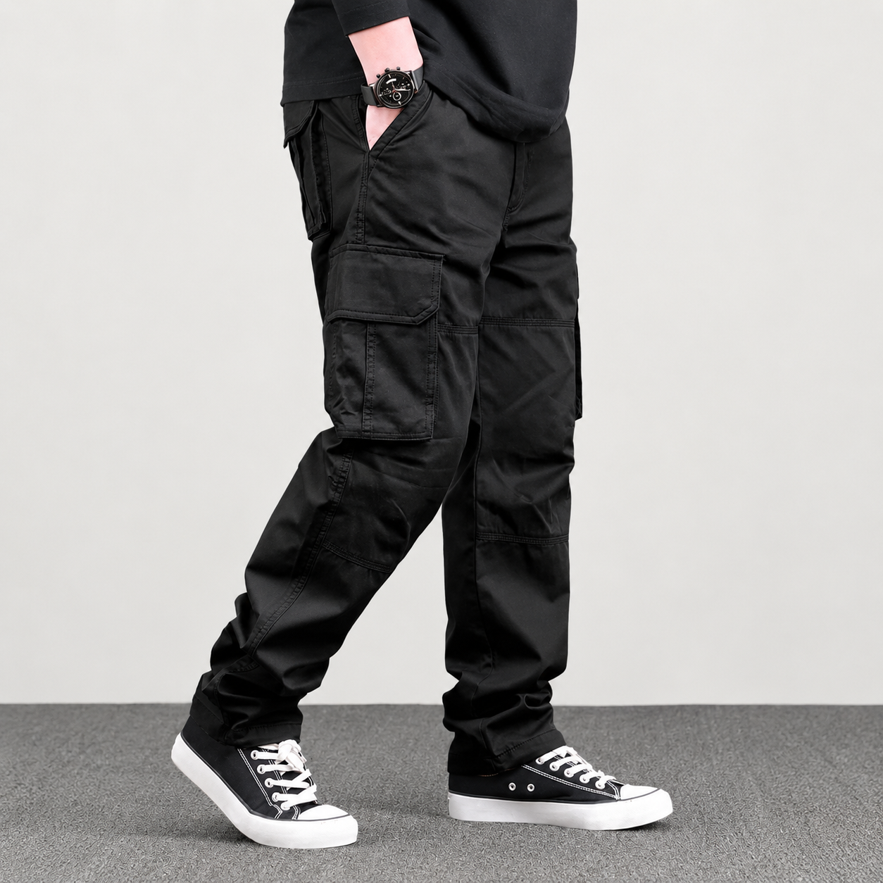 Loose Casual Street Style Cargo Pant With Drawstring For Men