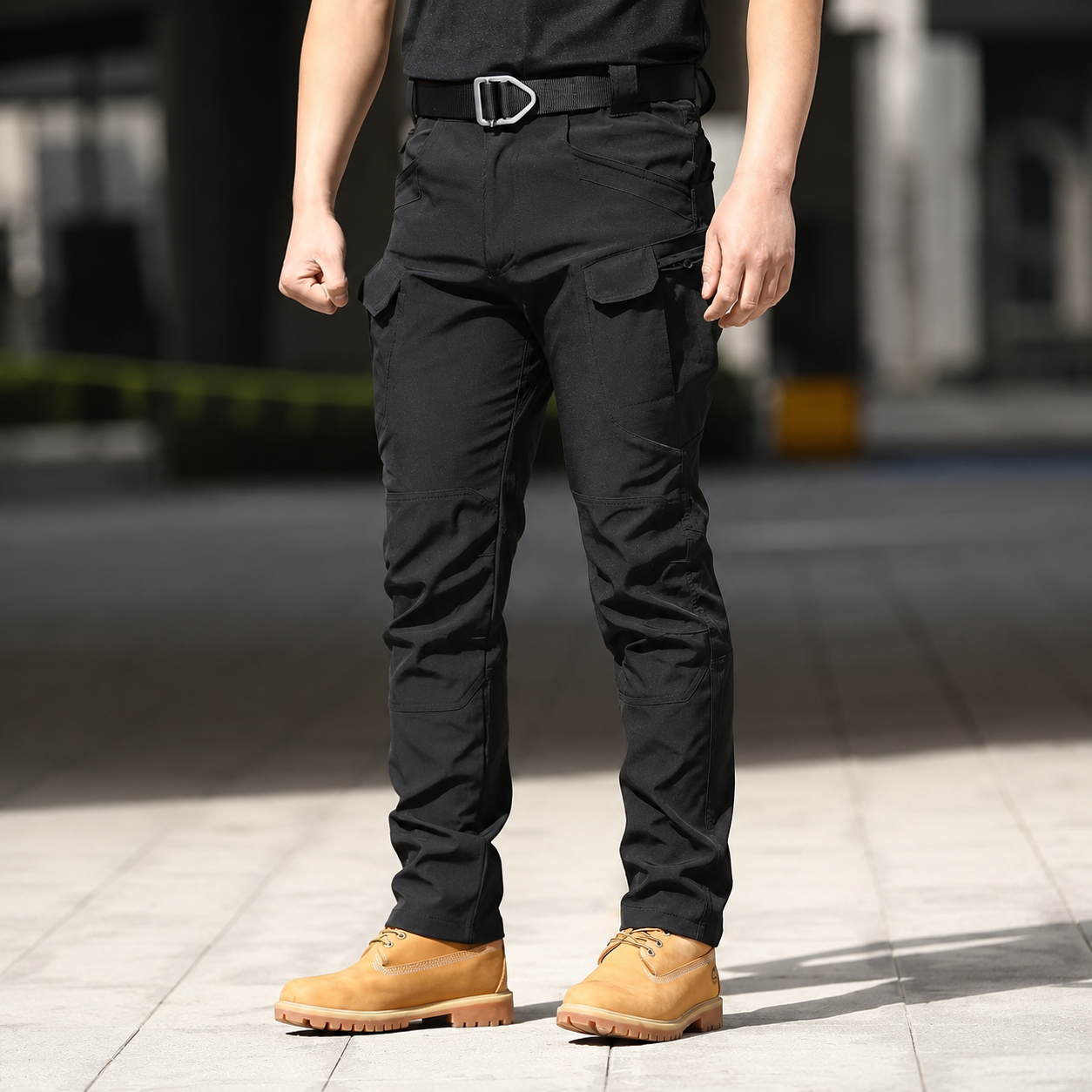 Stretch Cargo Work Pants With Multiple Pockets For Outdoor Men