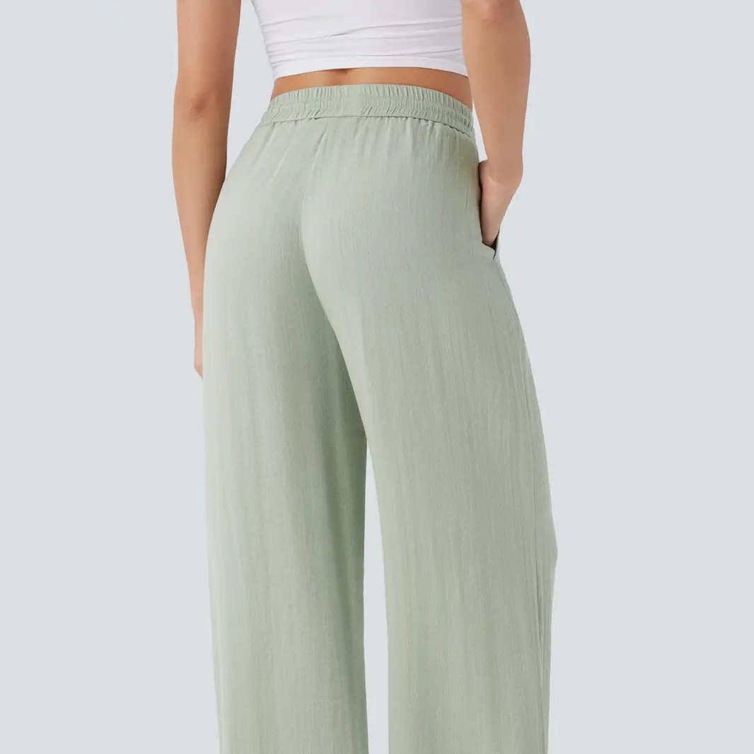 Casual Wide Baggy Pants With Drawstring For Women