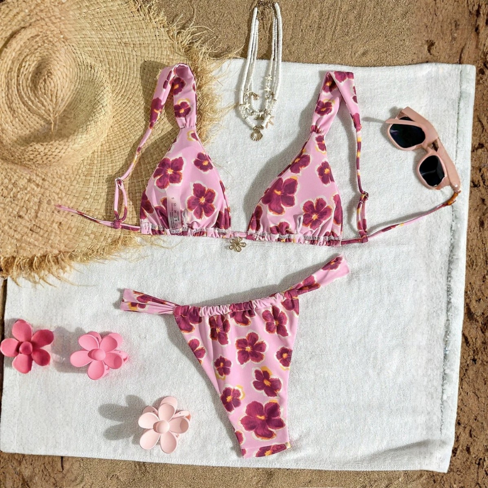 Printed Beachwear Vacation Matching Outfit Set