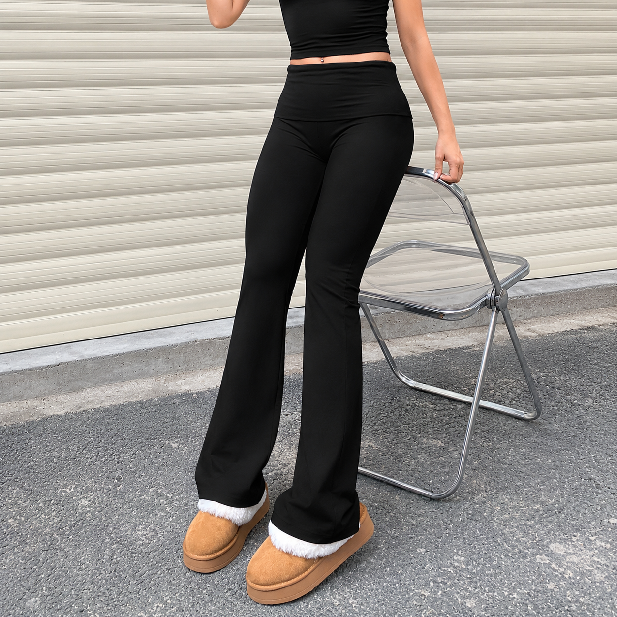 Pack Of 3 Casual Bootcut Pack Leggings Athleisure Pants For Women