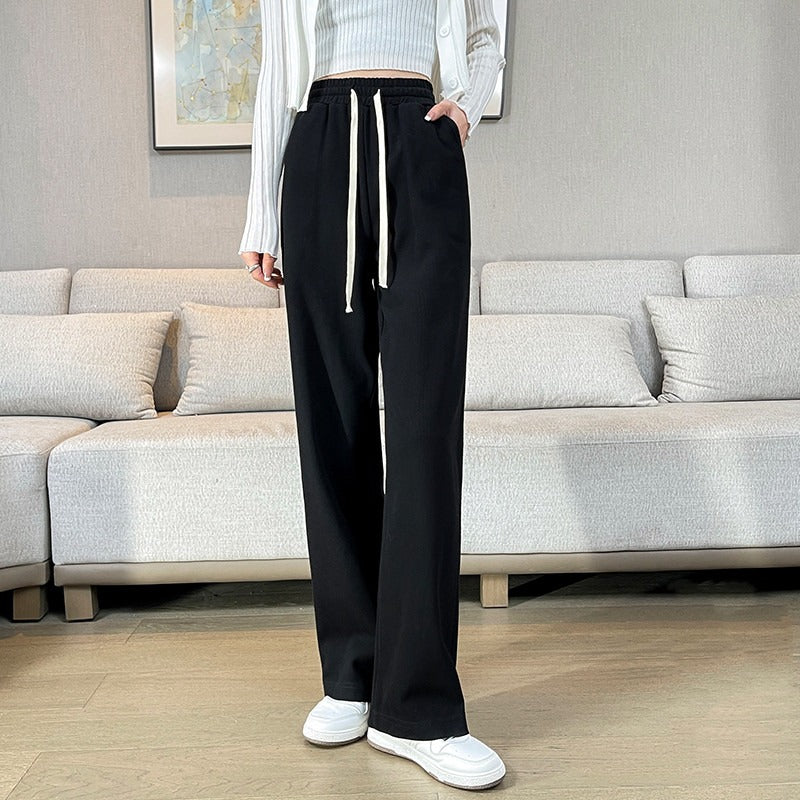 Baggy Office Wear Straight Pants-Legletic