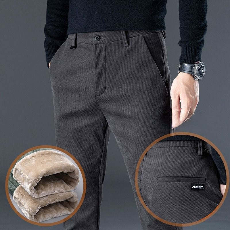 Korean Classic Elastic Waist Fluff Pants For Men-Legletic