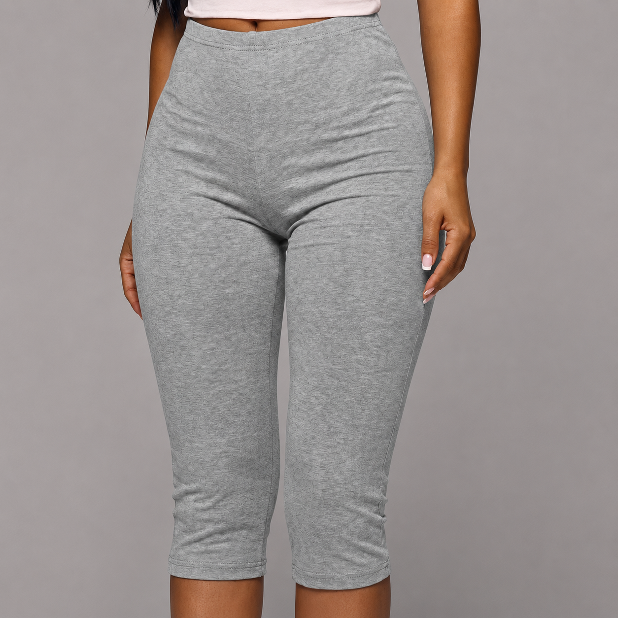 Soft Touch Elasticated Capri Leggings For Women