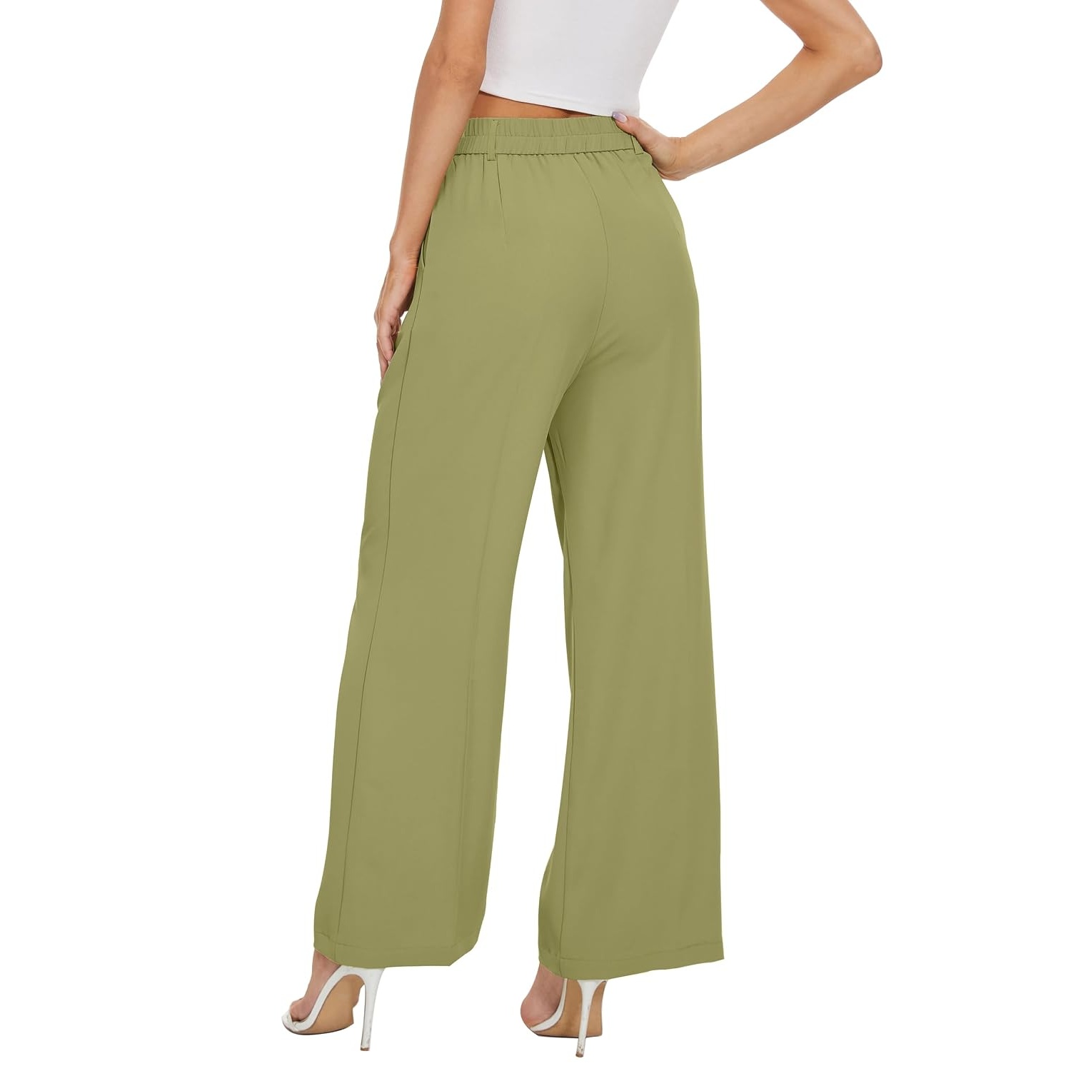 Stretchy Loose Casual Pants With Elastic Waistband For Women