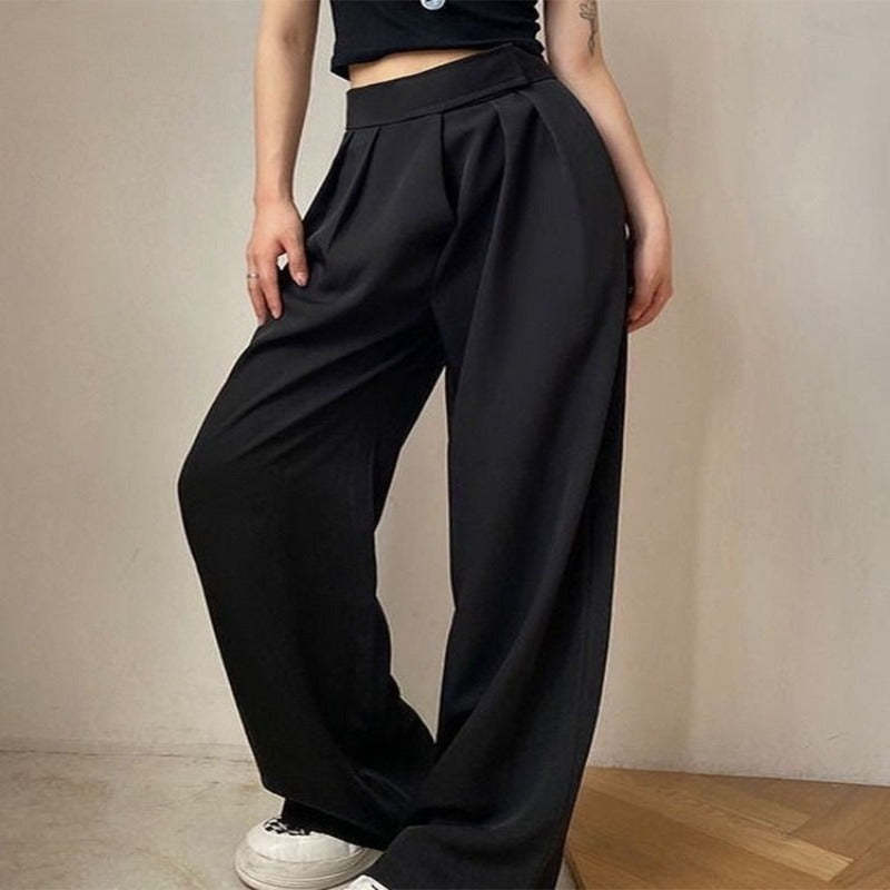 Women Wide Leg Classic Suit Pants-Legletic