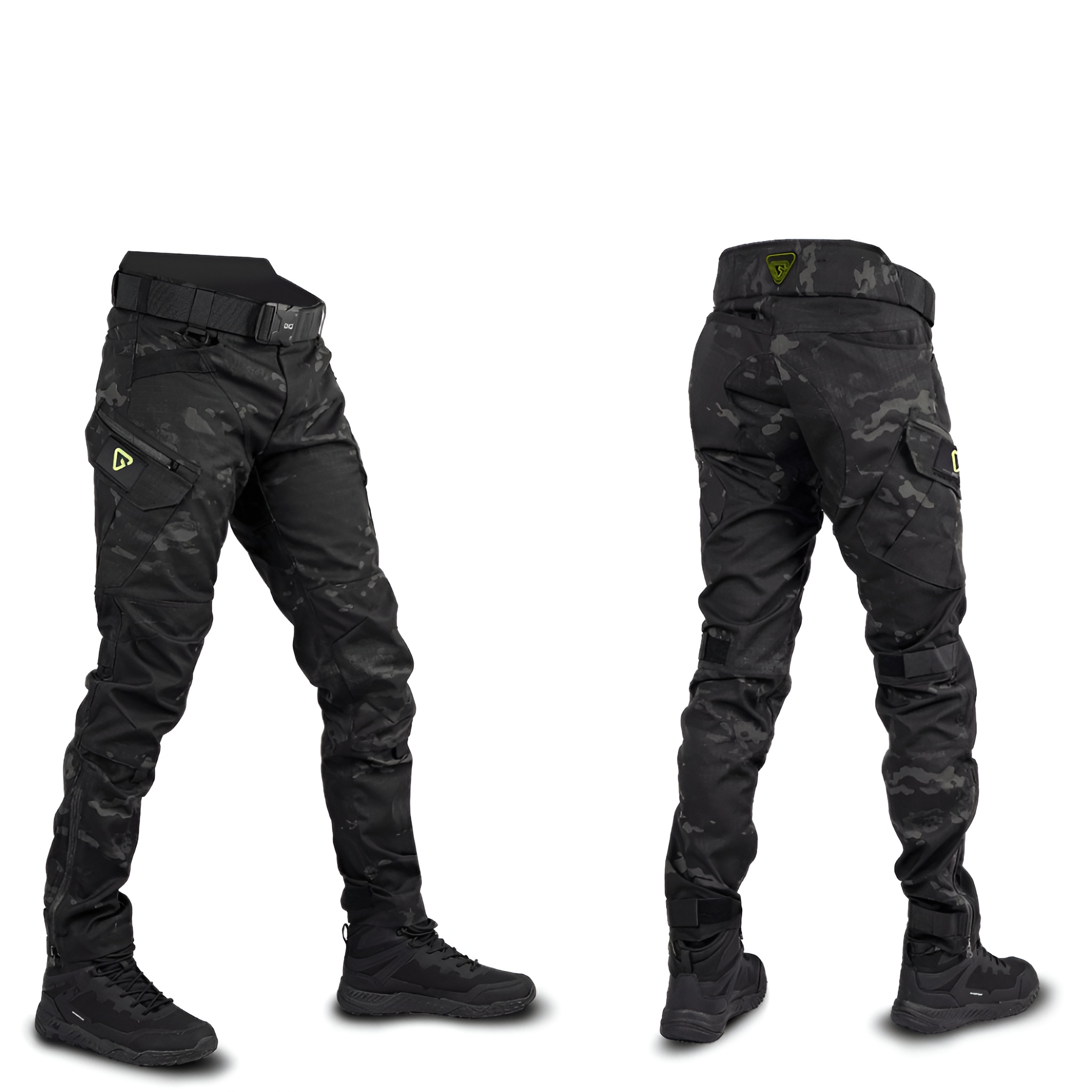 Black Heavy Duty Work Trousers with 10 Pockets