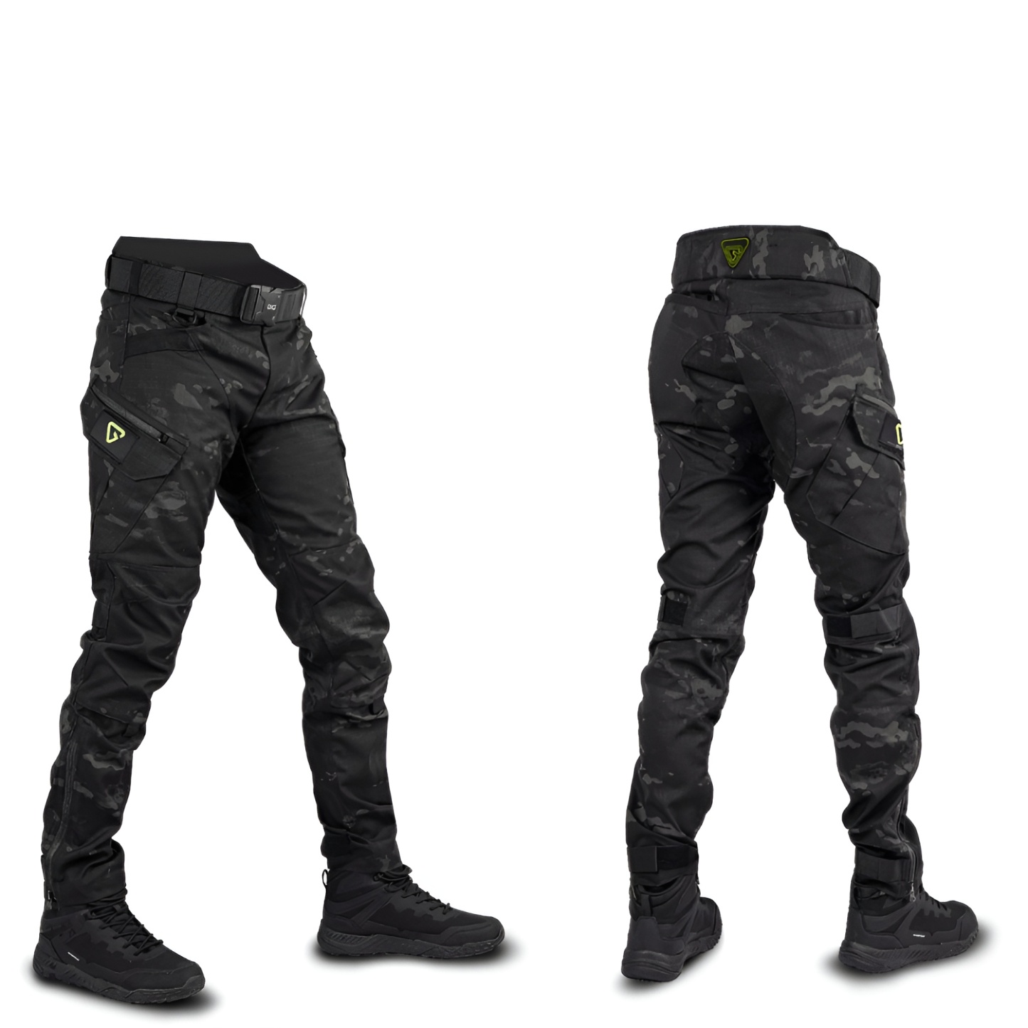 Black Heavy Duty Work Trousers with 10 Pockets