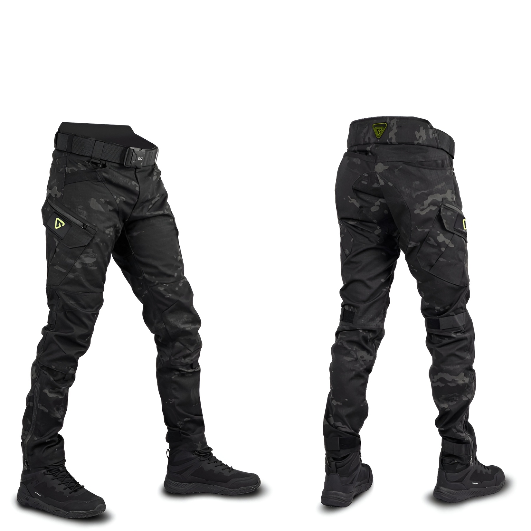 Black Heavy Duty Work Trousers with 10 Pockets