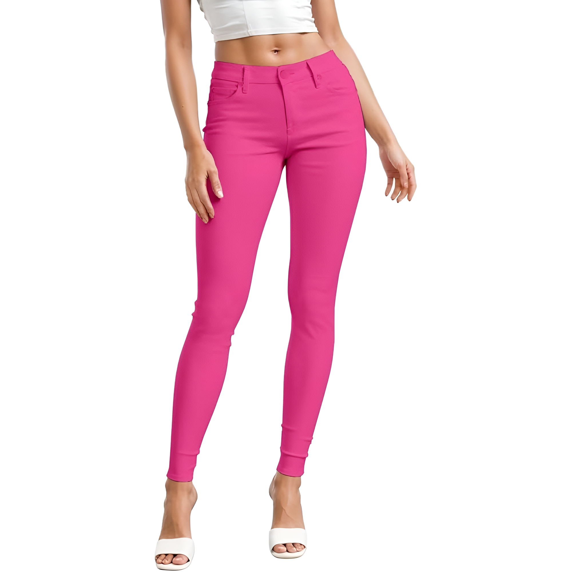 Womens Hyper Ultra Stretch Comfy Skinny Leg Work Casual Pants