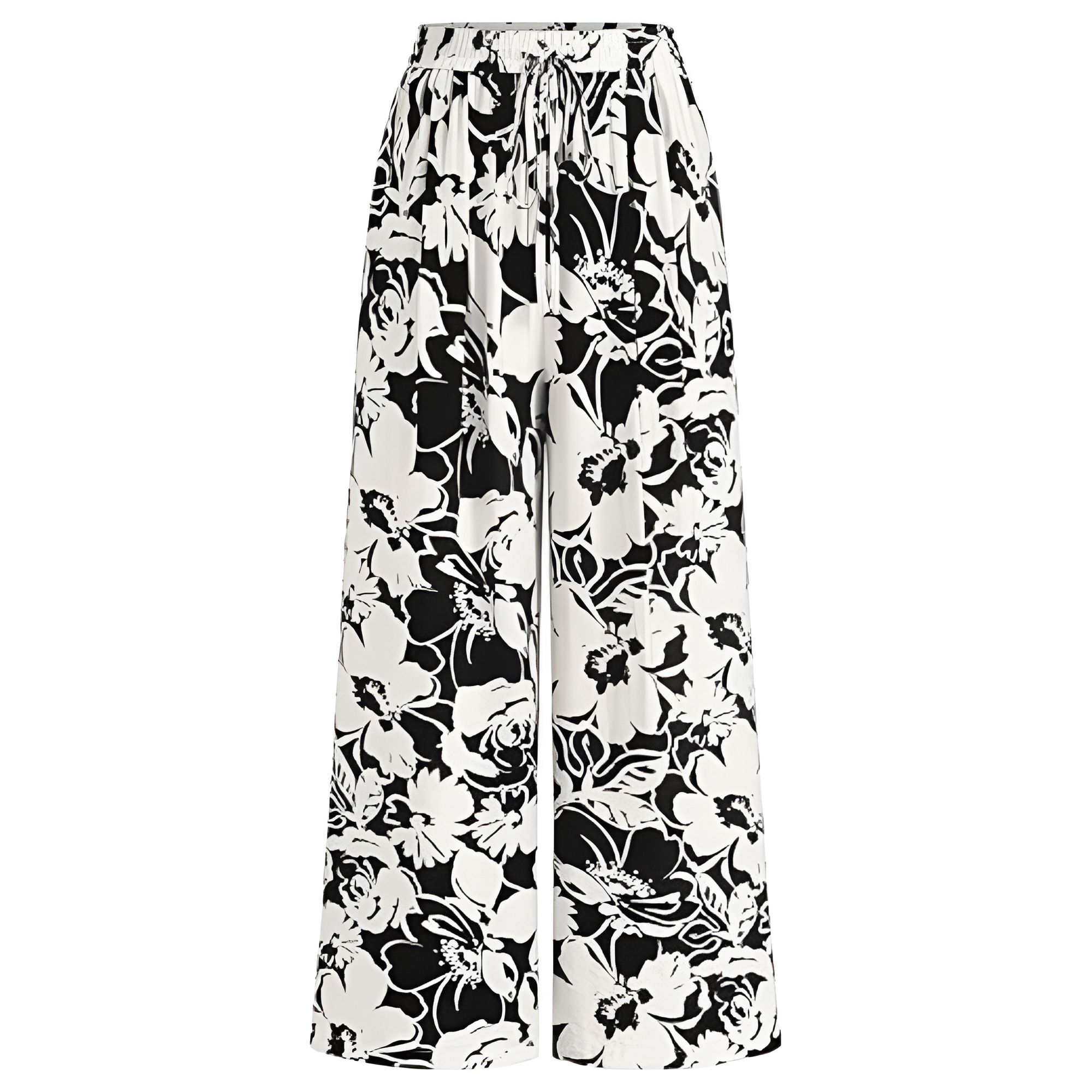 Wide Vertical Patterned Palazzo Pants For Women