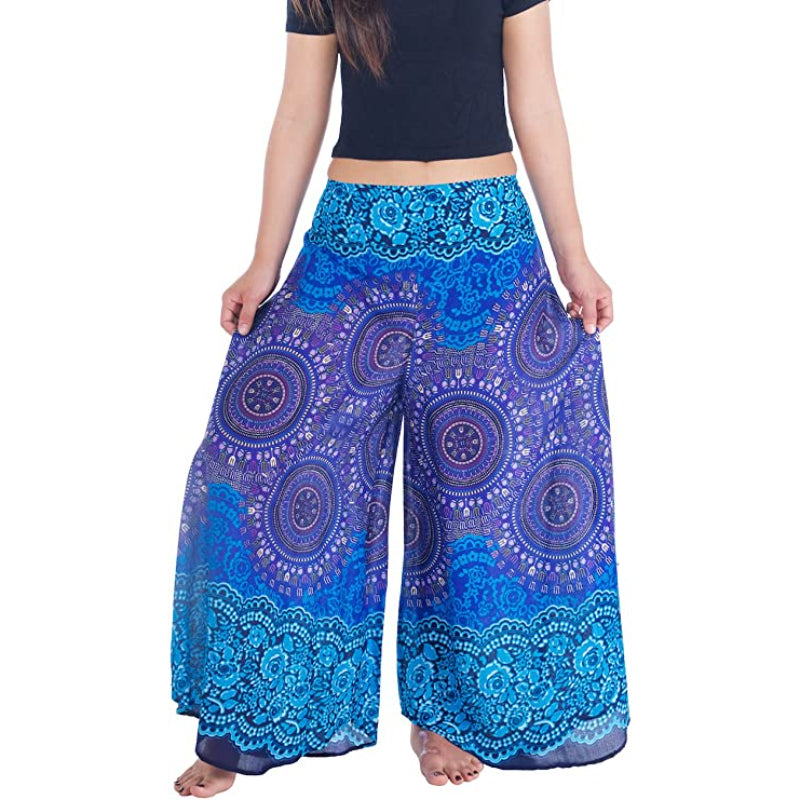 Pants For Women Wide Leg Boho Harem Yoga Pants-Legletic