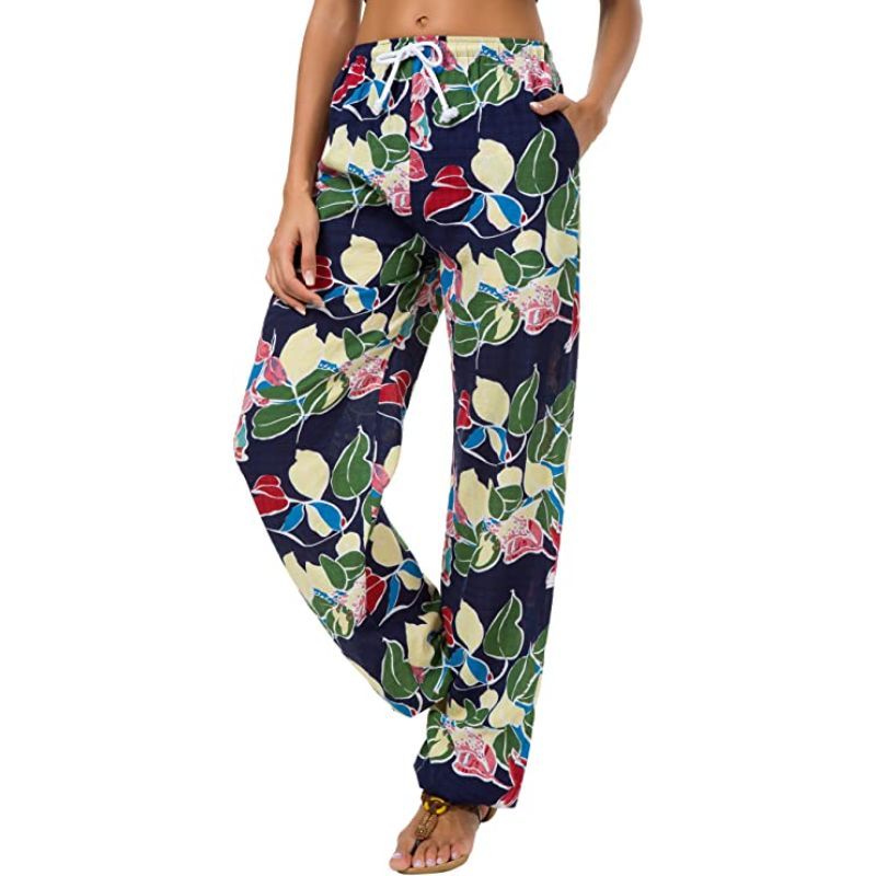 Floral Print Boho Yoga Pants Harem Pants Jogger Pants-Legletic
