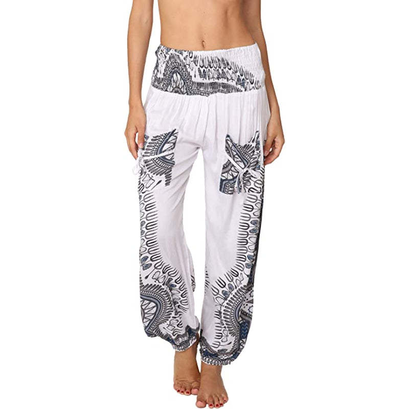Harem Pants Hippie Bohemian Casual Gypsy Print Yoga Baggy Boho-Legletic