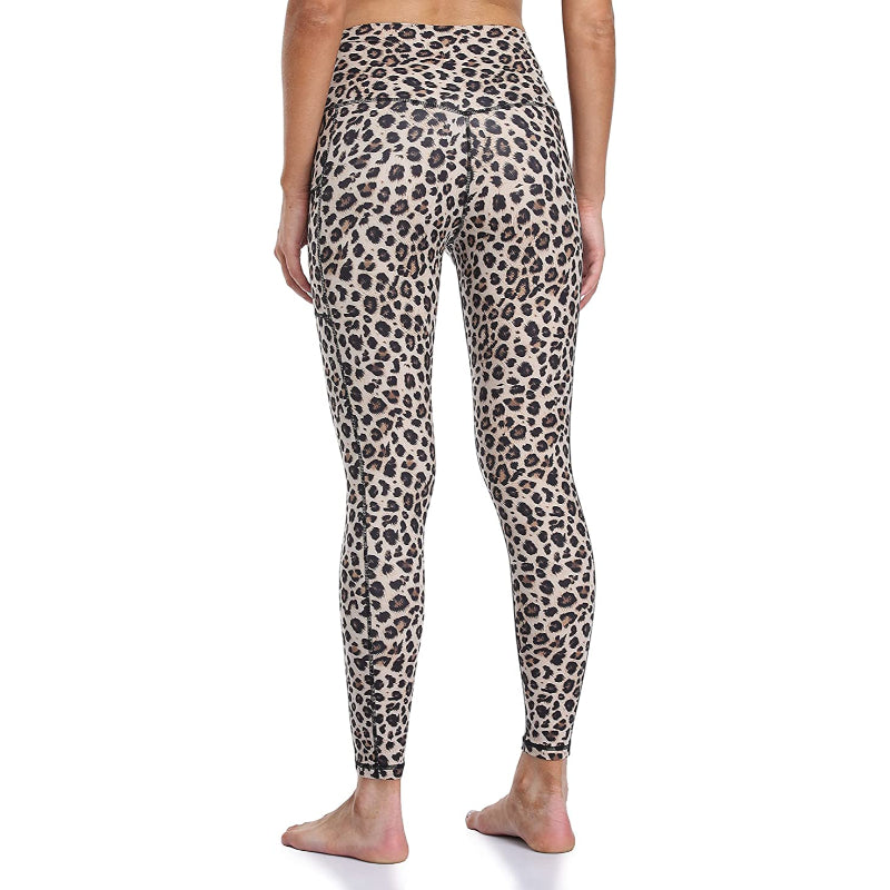 Women's Solid High Waisted Yoga Pants Length Leggings With Pockets-Legletic