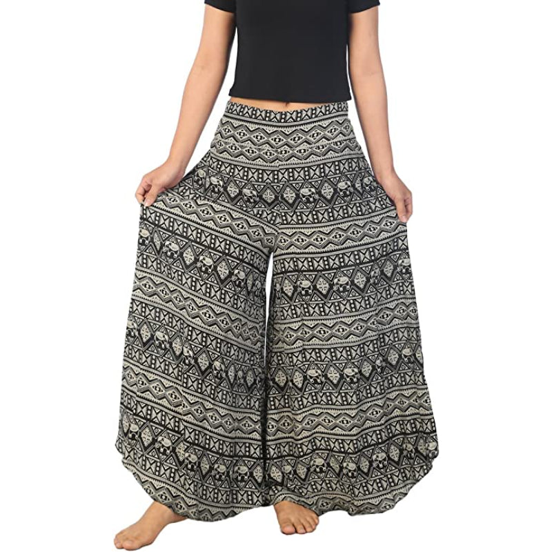 Pants For Women Wide Leg Boho Harem Yoga Pants-Legletic