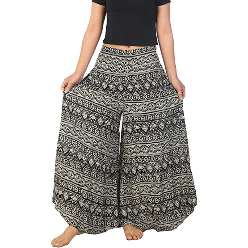 Pants For Women Wide Leg Boho Harem Yoga Pants-Legletic