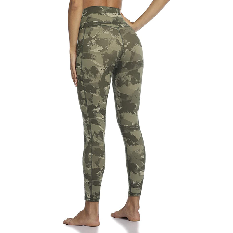 Stylish Print Women's High Waisted Yoga Pants Length Leggings With Pockets-Legletic