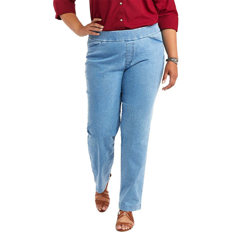 Women's Easy Fit Elastic Waist Pull-On Pant-Legletic