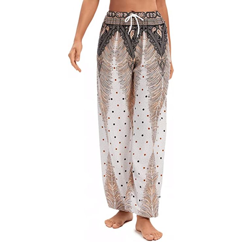 Floral Print Boho Yoga Pants Harem Pants Jogger Pants-Legletic