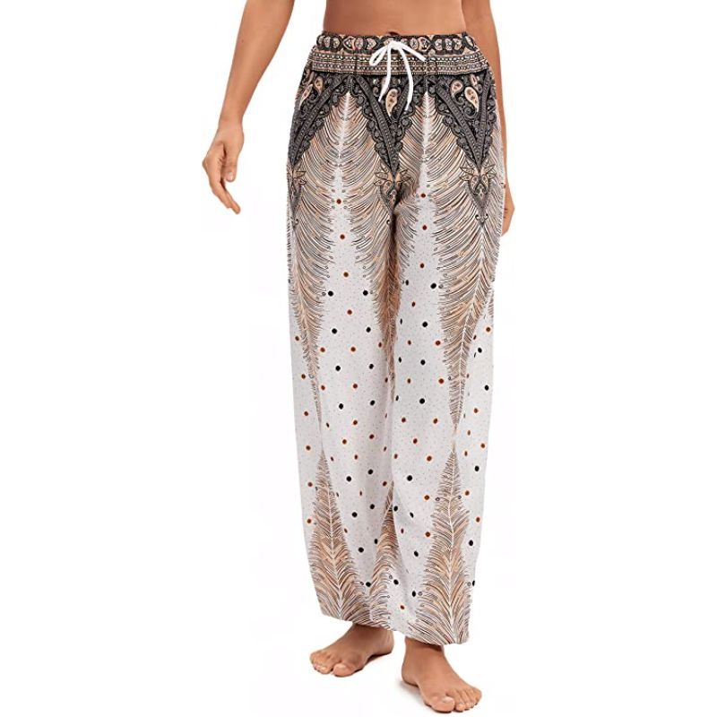 Floral Print Boho Yoga Pants Harem Pants Jogger Pants-Legletic