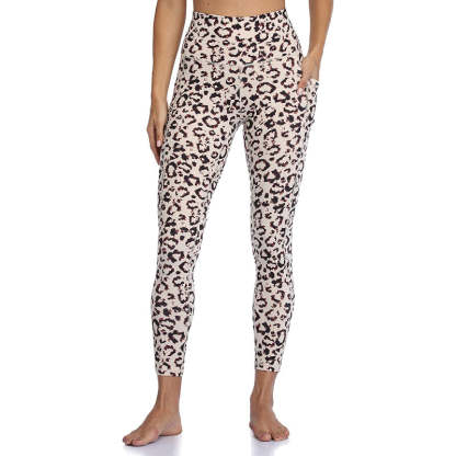 Stylish Print Women's High Waisted Yoga Pants Length Leggings With Pockets-Legletic