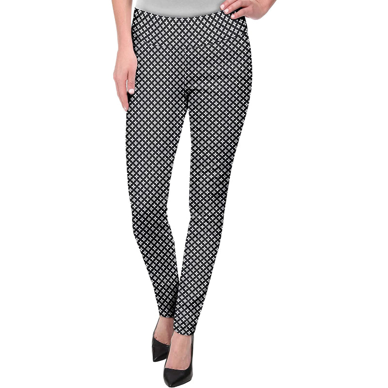 Office Skinny Leggings With Print For Women-Legletic