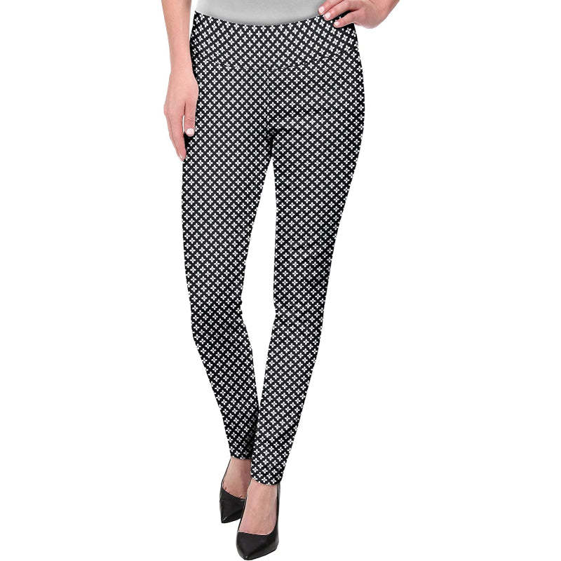 Office Skinny Leggings With Print For Women-Legletic