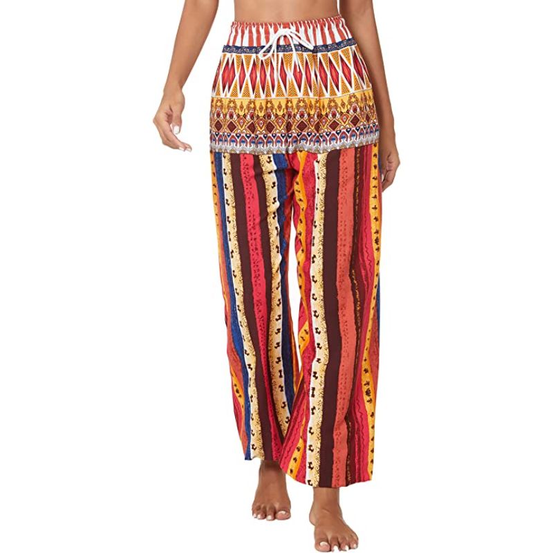 Floral Print Boho Yoga Pants Harem Pants Jogger Pants-Legletic
