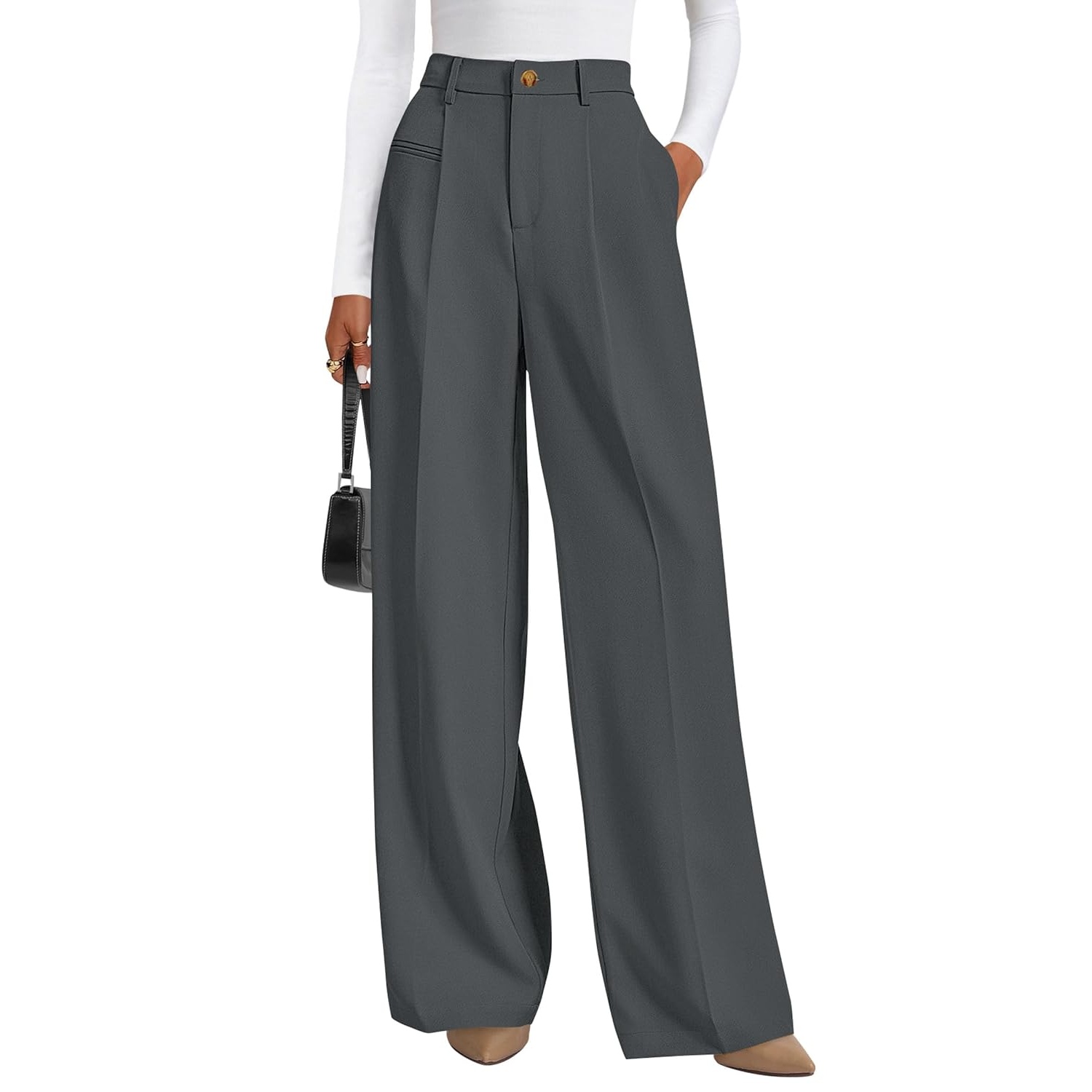 Solid Flowy WIde Palazzo Pants For Women