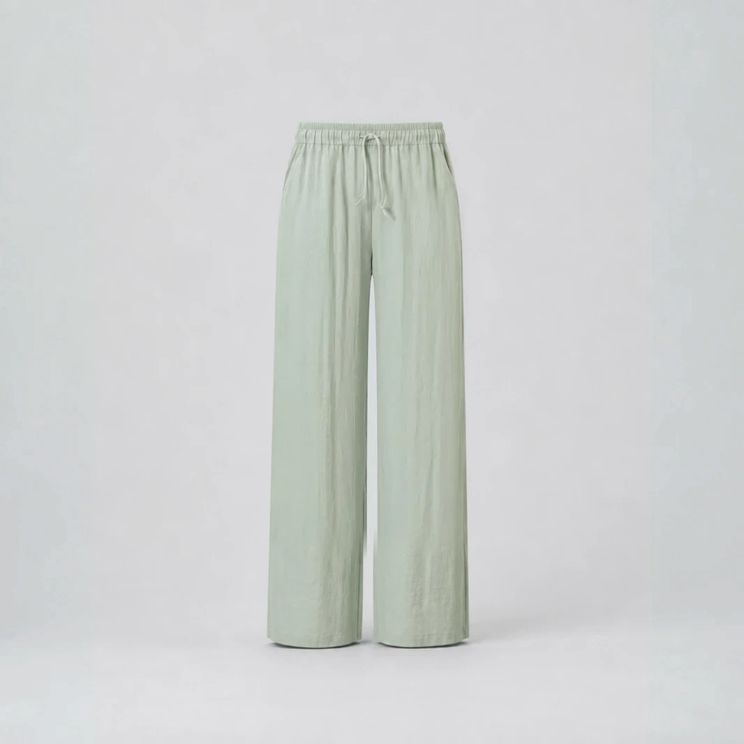 Casual Wide Baggy Pants With Drawstring For Women