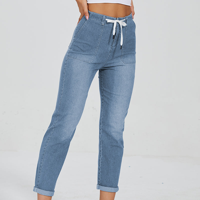 Comfy Denim Pull On Joggers-Legletic