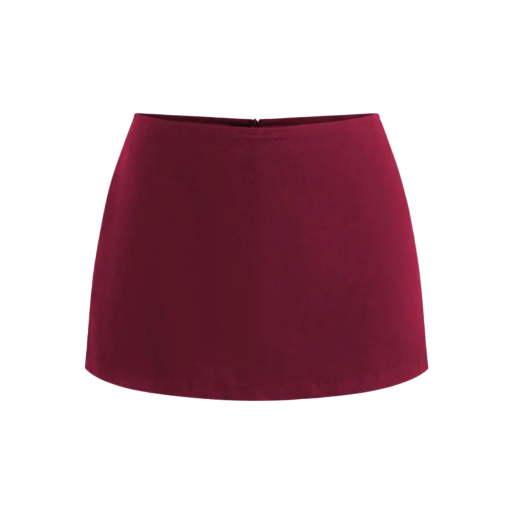 Low Rise Split Mini Skirt For Daily Casual Wear