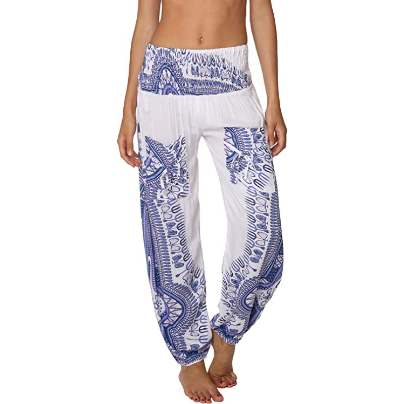 Harem Pants Hippie Bohemian Casual Gypsy Print Yoga Baggy Boho-Legletic