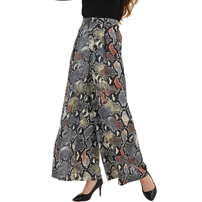 Women High Waist Casual Wide Leg Long Palazzo Regular Pants-Legletic