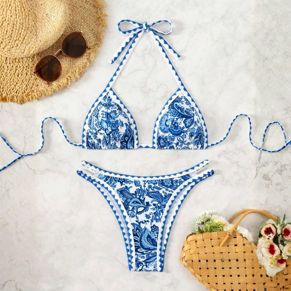 Printed Beachwear Vacation Matching Outfit Set