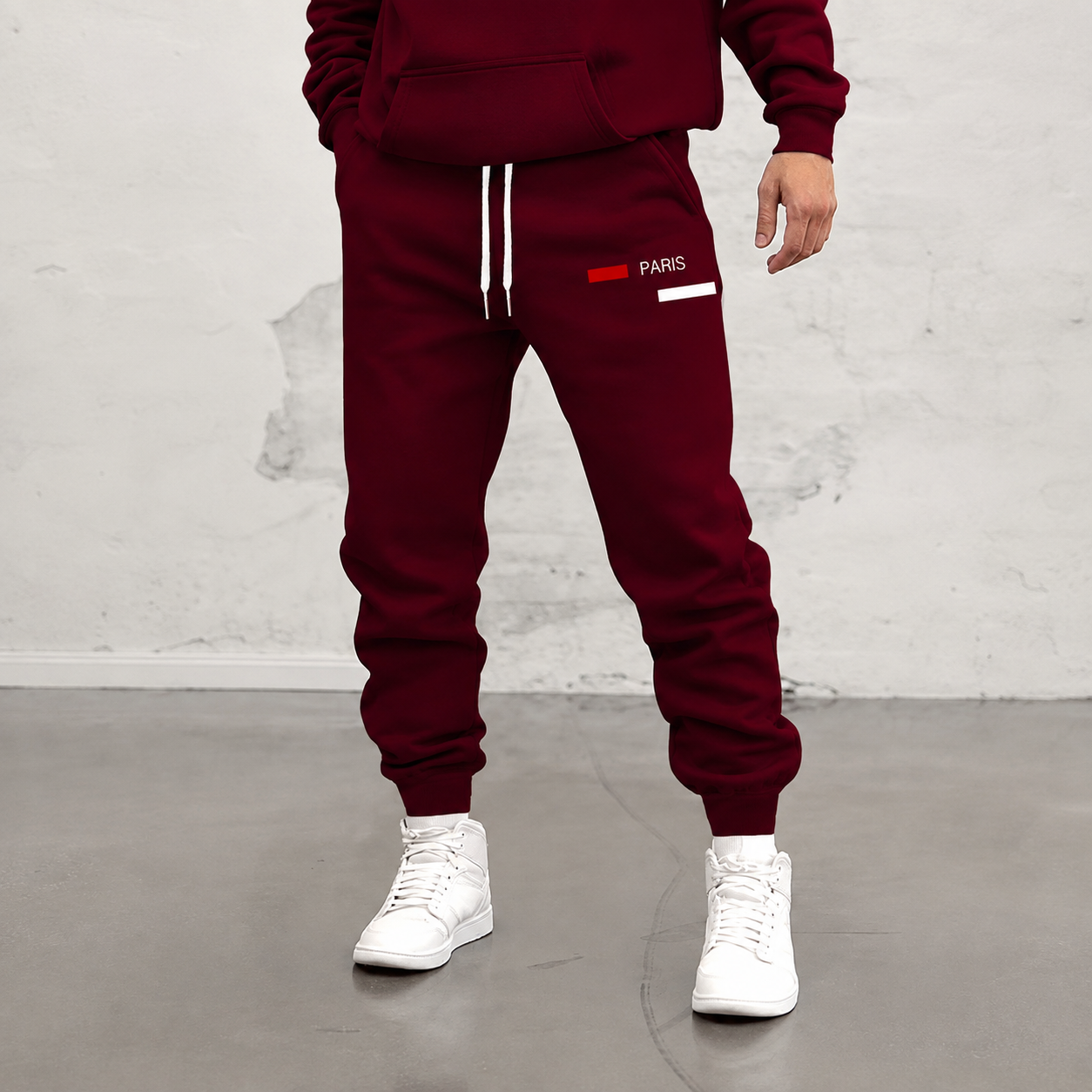 Pattern Print Drawstring Jogger Sweatpants For Running For Men