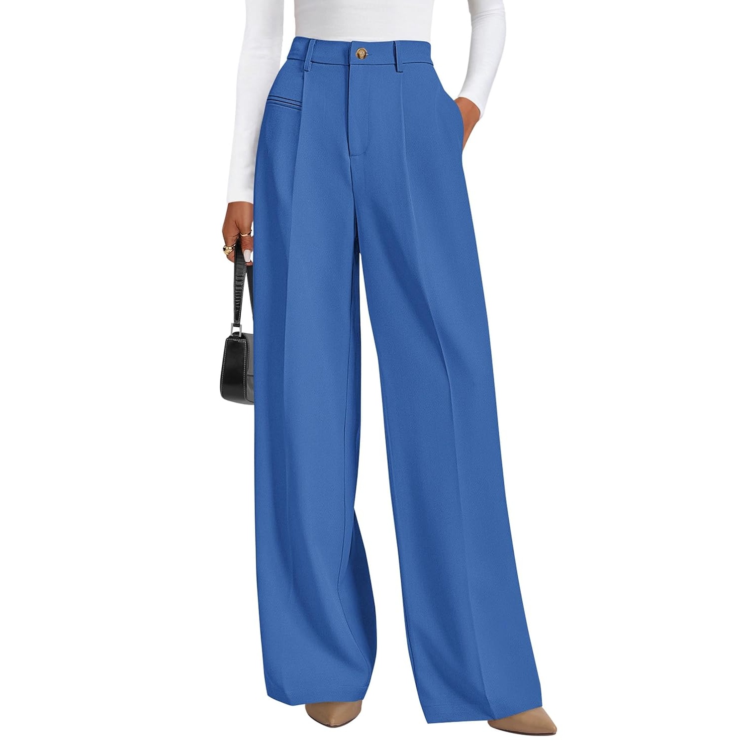 Solid Flowy WIde Palazzo Pants For Women