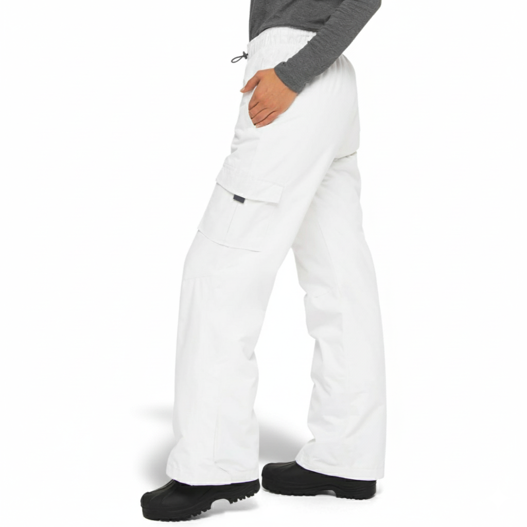 Fleece Lined Pull Over Cargo Snow Pants