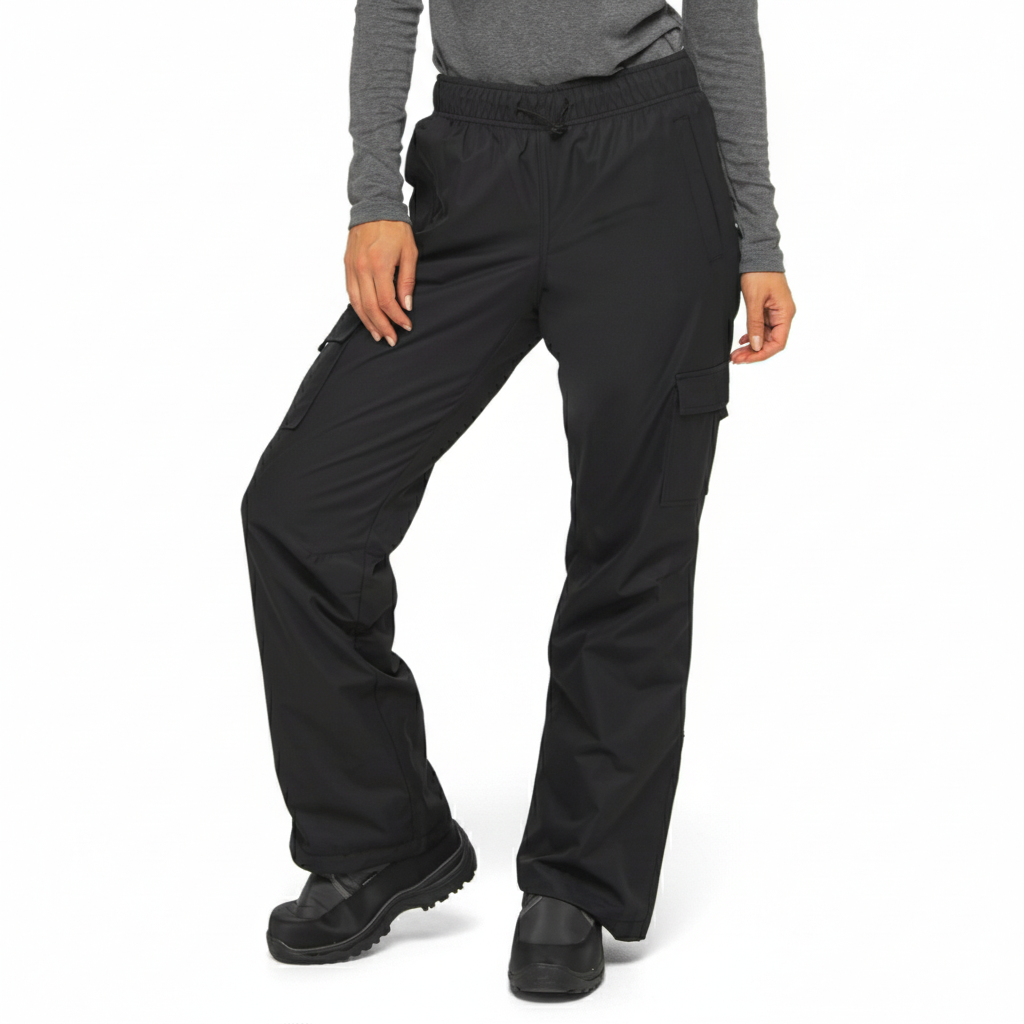 Fleece Lined Pull Over Cargo Snow Pants