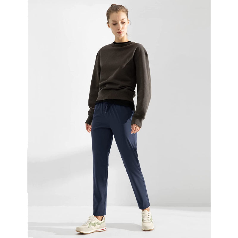 Joggers Travel Pants With Pockets Lounge Casual Stretch Workout Pants For Women-Legletic