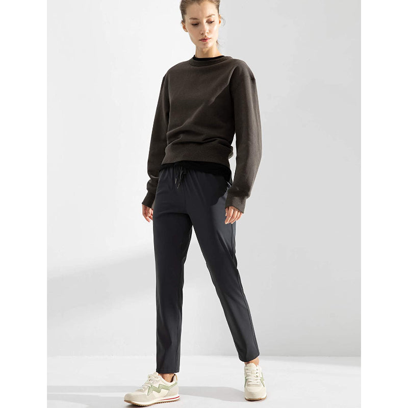 Joggers Travel Pants With Pockets Lounge Casual Stretch Workout Pants For Women-Legletic